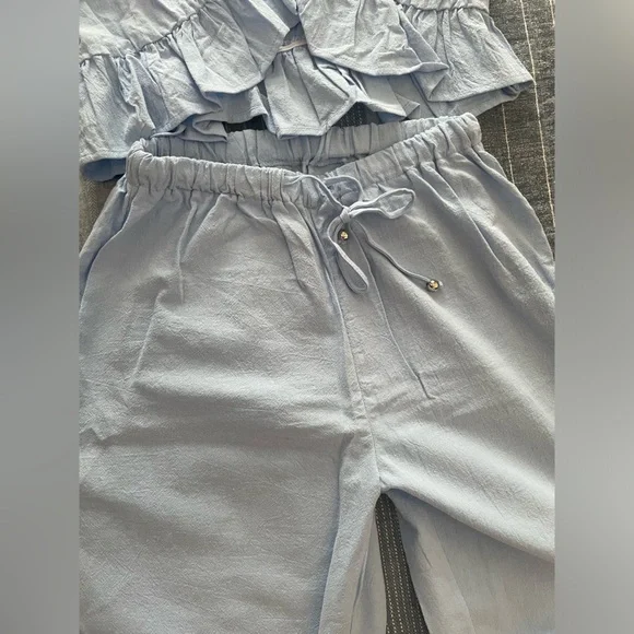 Pastel Blue Ruffle Set - Picture 6 of 7